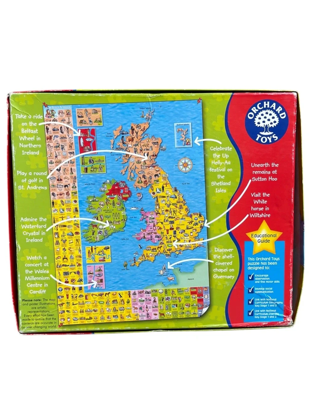 Orchard Toys Kids Great Britain & Ireland 150 Piece Floor Puzzle & Poster.